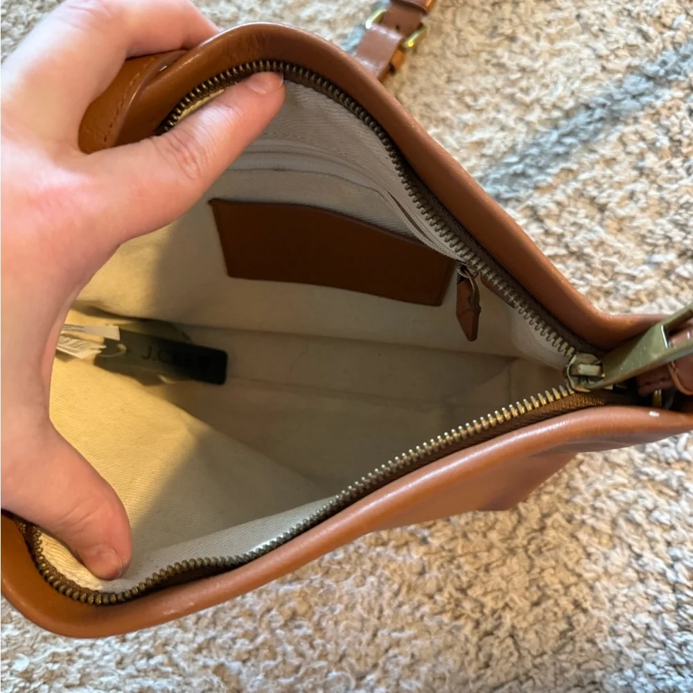 J. Crew Tan Leather Crossbody Bag - Picture 2 of 7